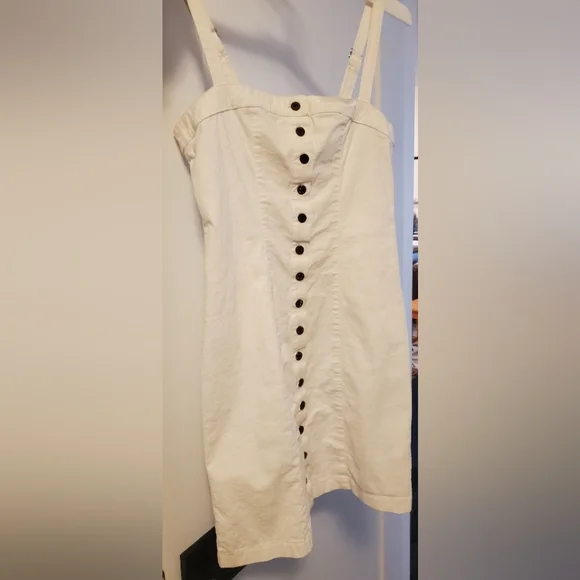 Forever 21 White Buttoned Mini Sundress - Picture 4 of 4